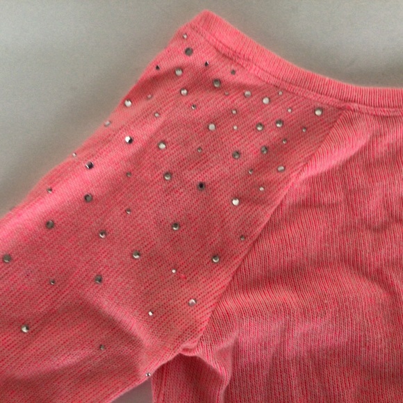 PINK VICTORIAS SECRET NEON PINK LOW BACK SWEATER SMALL - Picture 11 of 15